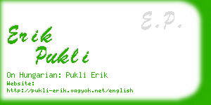 erik pukli business card